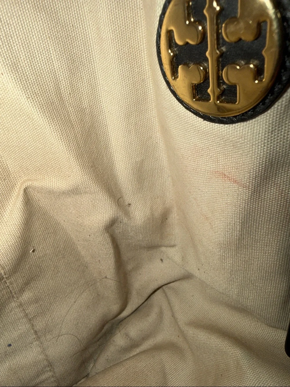 Tory Burch Black Leather Logo Tote